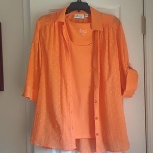 2 piece button up tunic w/tank